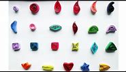 How to Make 40 Basic Quilling Shapes - Tutorial Part 1 for Beginners