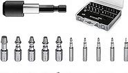 Damaged Screw Extractor Set, 22 PCS Easy Out Stripped Screw Extractor Kit, Alloy Steel Screw Remover for Home DIY Garden Wood Extractor,with Magnetic Extension Bit Holder and Socket Adapter