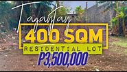 FOR SALE • 400 SQM Residential Lot along barangay road | Tagaytay City @nov9tv