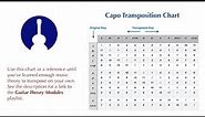 Capo Transposition Chart • Easy Guitar Lesson