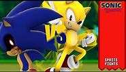 Modern Super Sonic v. Sonic.Exe (Sprite Animation)
