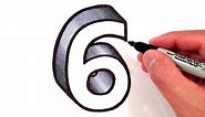 How to Draw the Number 6 in 3D