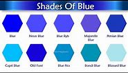 Shades of Blue Color With Names | Blue Color Shades with their name and image #color #blue