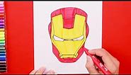 How to draw Iron Man Face Mask