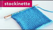 Stockinette Stitch Knitting Pattern for Beginners (2 Row Repeat)