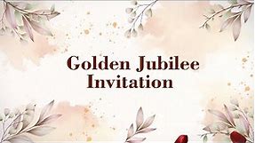Golden Jubilee Invitation Video | 50th Wedding Anniversary Invitation | Code-A07