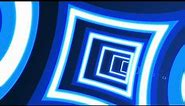 Infinite Blue Color Squares Tunnel Move Forwards Abstract Animated Backdrop Video