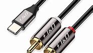 J&D USB Type C to 2 RCA Stereo Audio Cable for Tablet Laptop, 3.3 ft