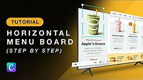 Horizontal Digital Menu Board (FAST and EASY Restaurant Menu with Canva)