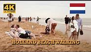 Beach walking in den Haag Holland 4k