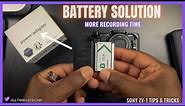 Sony ZV-1 Battery Life SOLVED For 4k Video Recording
