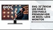BenQ EW3270U 32"/80cm LED 3840 x 2160 Pixels Premium HDR 4K Bezel-Less Monitor, Anti-Glare