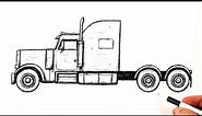 How to draw a Truck step by step