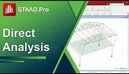 Incorporating the Direct Analysis Method in STAAD.Pro according to the AISC 360-16