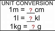 Unit Conversion Maths | How To Convert Units | Convert mm, cm, m and km | Measurement Table