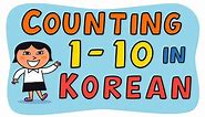 Counting 1 to 10 in Korean