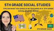 SOCIAL STUDIES 5TH GRADE/ WHAT YOU SHOULD TEACH IN SOCIAL STUDIES 5th GRADE #socialstudies #history