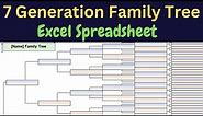 Create A 7 Generation Family Tree In Excel
