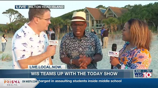WIS' Adam Clark - Chief Meteorologist was in Hilton Head catching a breeze while keeping us updated on the weather with Al Roker and Judi Gatson | WIS TV