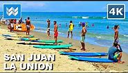 [4K] San Juan Beach La Union 🇵🇭 Surfing Capital of Northern Philippines🏄 Walking Tour Vlog