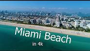 Aerial of Miami Beach in 4k
