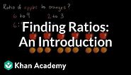 Introduction to ratios | Ratios, rates, and percentages | 6th grade | Khan Academy