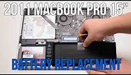 2011 Macbook Pro 15" A1286 Battery Replacement