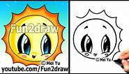 How to Draw Easy - Kawaii Tutorial - Cute Easy Cartoons - Sun | Fun2draw | Online Drawing Classes