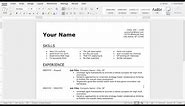How to Make an Easy Resume in Microsoft Word (latest)