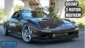 Slaying the Streets in a 800HP 3 Rotor Mazda RX7