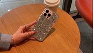 MUYEFW Case for iPhone 12 and iPhone 12 Pro Case Glitter Bling for Women Girls Sparkle Cover Cute Protective Phone Cases 6.1 inch (Silver)