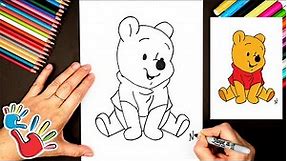 How To Draw Baby Winnie The Pooh | Easy Step-By-Step Tutorial For Kids