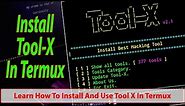Tool X In Termux | Learn How To Install And Use Tool X In Termux