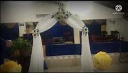DIY Royal Blue and Yellow wedding ceremony decor #budgetwedding#