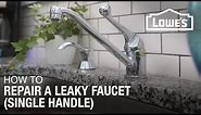 How to Fix A Dripping or Leaky Single Handle Faucet