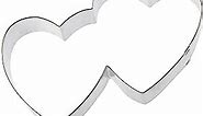 Foose Brand Valentines Day Cookie Cutter - Double Heart Cookie Cutter 5.25 Inch – Made in USA