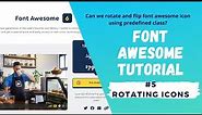 How can we rotate and flip font awesome icons.Font Awesome 5 Tutorial- #5 Rotate and Flip Icons.