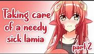 ASMR Roleplay - Taking care of a needy sick lamia [monster girl, hissing, cute, accent]