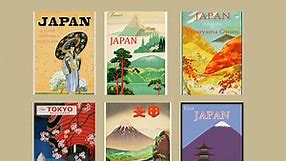 6 Vintage Japan Posters