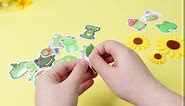 Crtiin 69 Pcs Cute Cow Frogs Sticky Notes Set Cartoon Cow Frog Pen Cow Frog Stickers Paperclip Sticky Memos Notes Cow Frogs Stationery Set for School Office Party Favors (Frog)