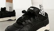 Puma 180 trainers in black leather | ASOS