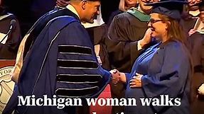 Kelsey Hudie, who was 38 weeks pregnant on the day of her school’s graduation ceremony, received her degree from Henry Ford College while dilated and in labor. But thanks to the school staff, she didn’t have to wait too long for her name to be called. | USA TODAY