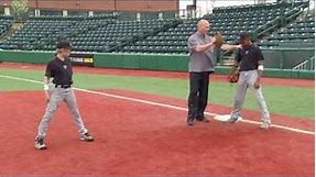 Ripken Baseball Fielding Tip - Getting up with the Pitch at 1st Base