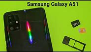 Samsung Galaxy A51 how to insert and remove sim / sd card