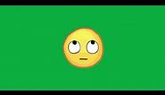 🙄 - Face With Rolling Eyes - Eye Roll Emoji - Green Screen Video For Video Editing - Animated GIF