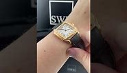 Cartier Santos Midsize Rose Gold Grey Strap Mens Watch WGSA0012 Review | SwissWatchExpo