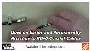 IDEAL RG6/RG6 Quad Universal Coaxial Compression F-Connector (Pack of 50) 92-650
