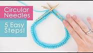 Circular Needles Knitting in 5 Easy Steps