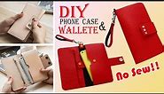 DIY WALLET & PHONE CASE • Old Bag Transform No Sew Idea
