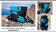 two-tone foldover backpack - simple and functional rucksack project - free pattern